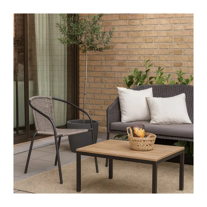 Silla Trivia Rattan Antracita 2 Tonos