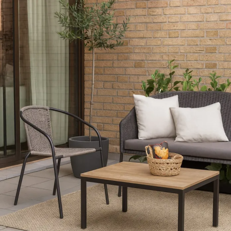 Silla Trivia Rattan Antracita 2 Tonos