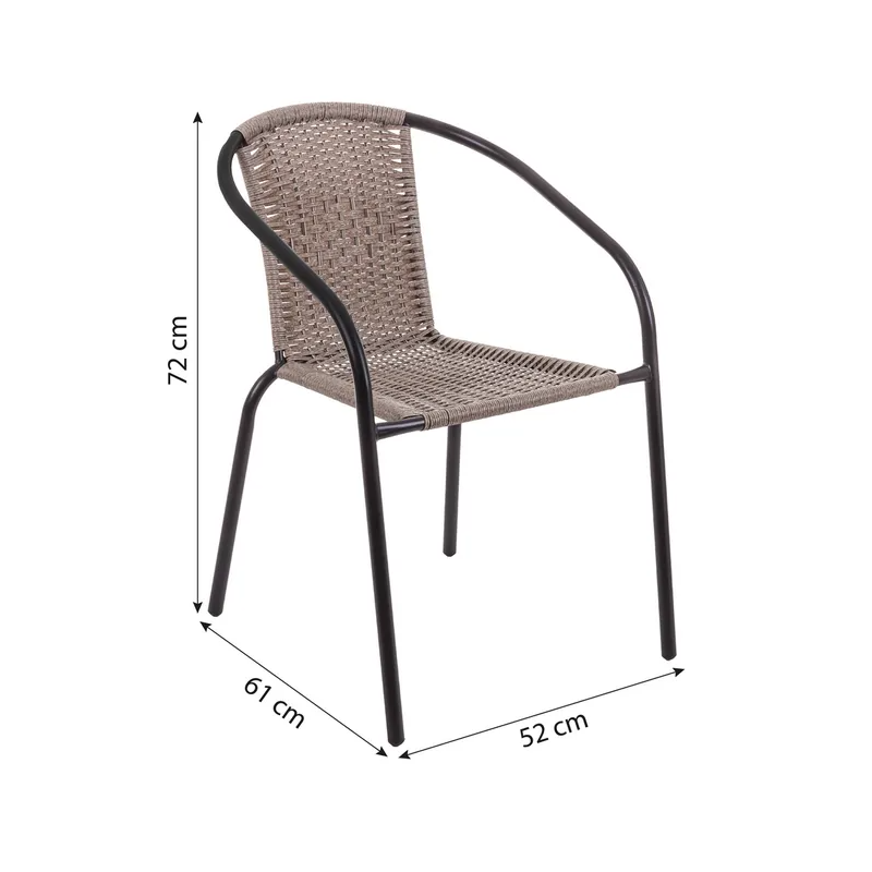 Silla Trivia Rattan Antracita 2 Tonos