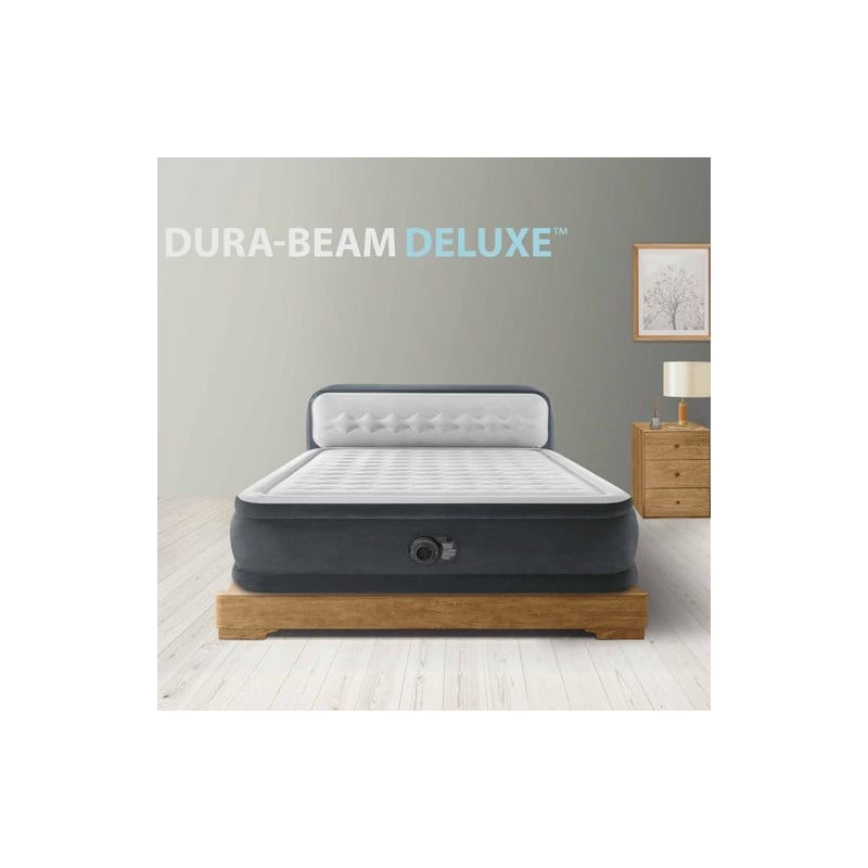 Colchón Hinchable Con Bomba y Cabecero 152x236CM