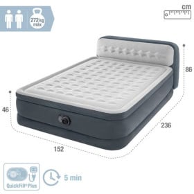 Colchón Hinchable Con Bomba y Cabecero 152x236CM 2