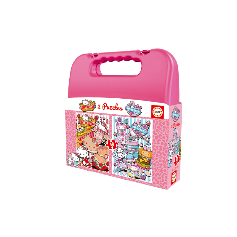 Puzzle Maleta Hello Kitty 2X48 Pzas