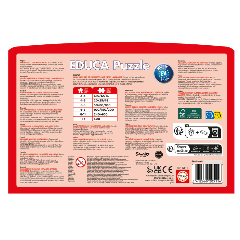 Maleta Puzzle Progresivo Hello Kitty