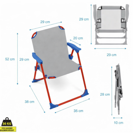 Silla Metálica Plegable Labubus