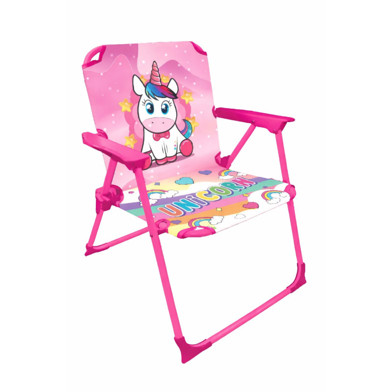 Silla Metálica Plegable Unicornio De New Import