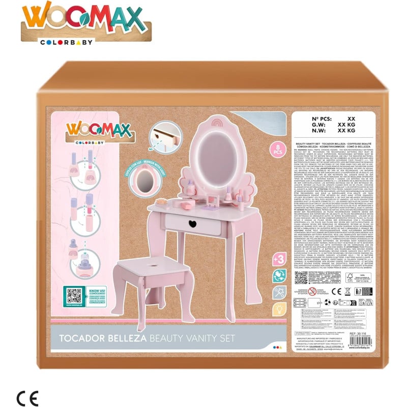 Tocador De Madera 48X32X92Cm