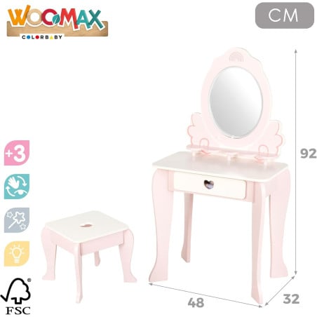 Tocador De Madera 48X32X92Cm