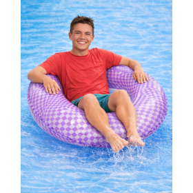 Flotador Circular Cuadros Lila 79 Cm De Poesa 2