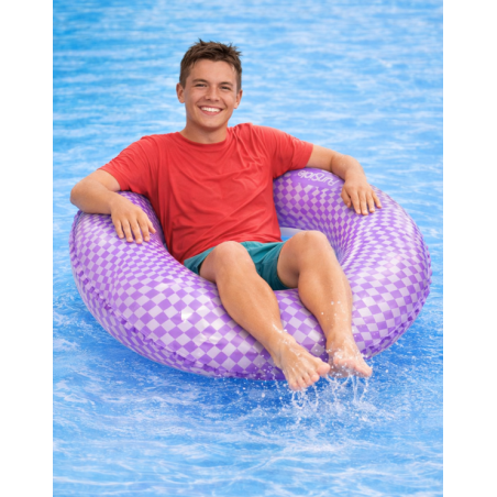 Flotador Circular Cuadros Lila 79 Cm