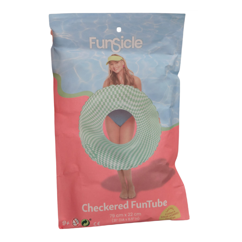 Flotador Circular Cuadros Menta 79 Cm