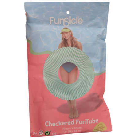 Flotador Circular Cuadros Menta 79 Cm