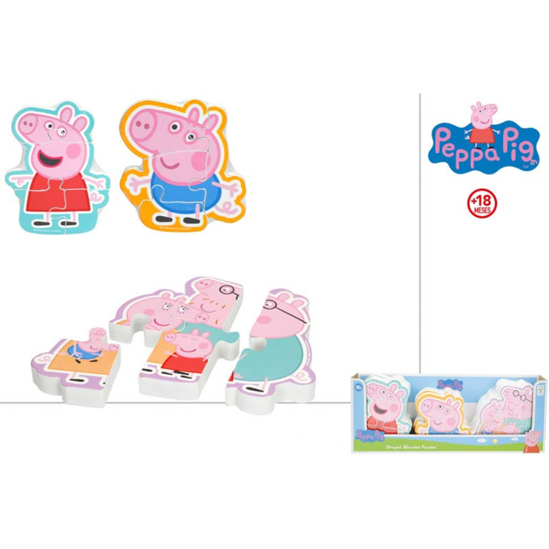 Peppa Pig Puzzle De Madera