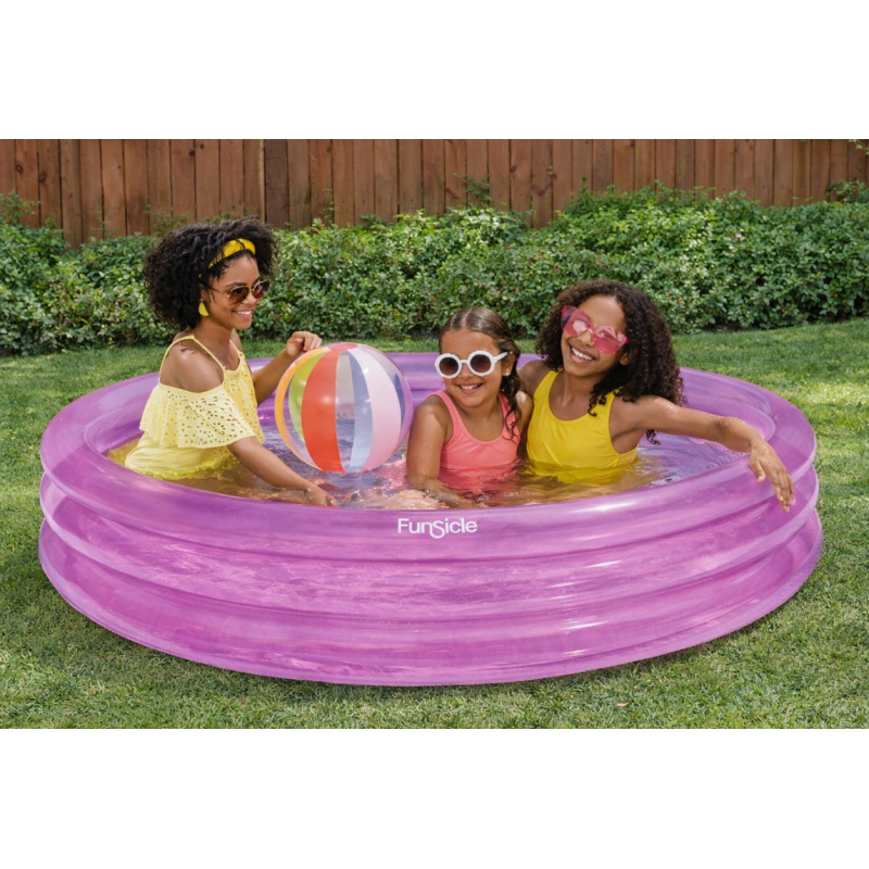 Piscina Infantil Color Fun Violeta 3 Anillos 165 Cm