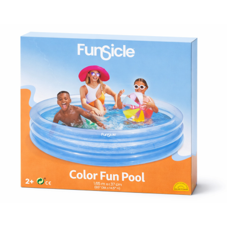 Piscina Infantil Color Fun Azul 3 Anillos 165 Cm