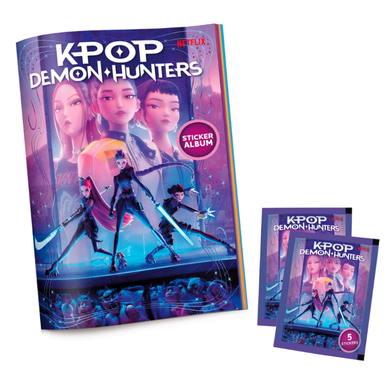 Álbum K-POP Demon Hunters Con 2 Sobres De Bizak