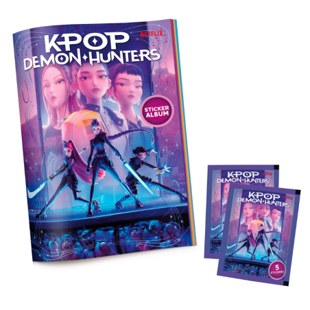 Álbum K-POP Demon Hunters Con 2 Sobres De Bizak