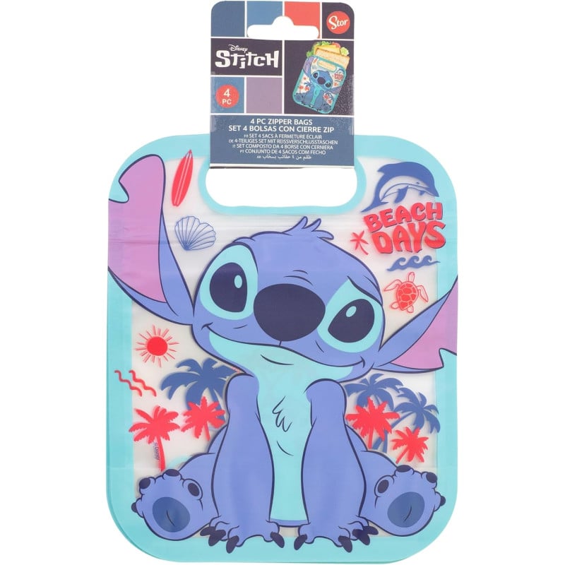 Set 4 Bolsas Con Cierre Zip Stitch Draw