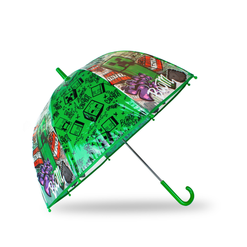 Paraguas Transparente Minecraft 45 Cm