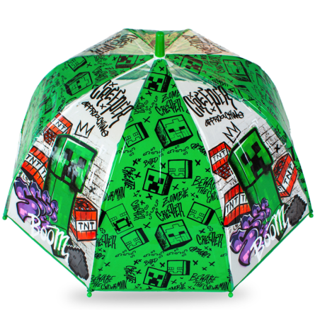 PARAGUAS TRANSPARENTE MINECRAFT 46 CM