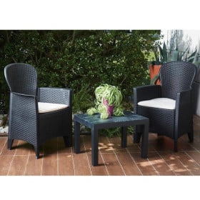 Conjunto Jardín Akita Resina Antracita 3 Piezas 2