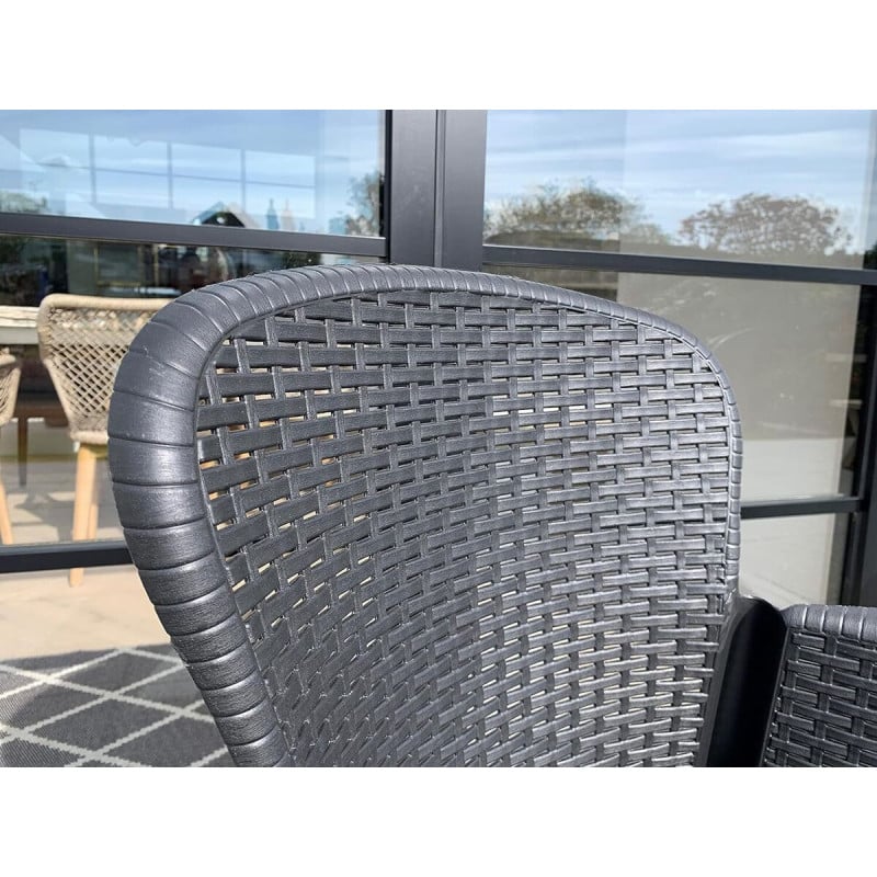 Conjunto Jardín Akita Resina Antracita 3 Piezas