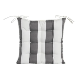 COJIN SILLA RAYAS GRIS BLANCO 40X40X7