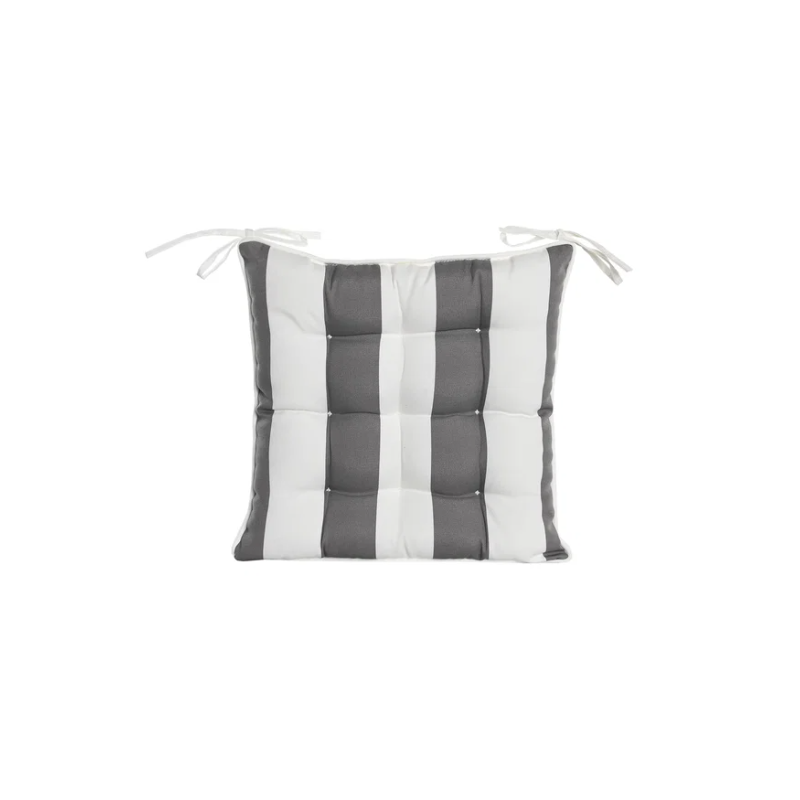COJIN SILLA RAYAS GRIS BLANCO 40X40X7