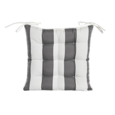 COJIN SILLA RAYAS GRIS BLANCO 40X40X7