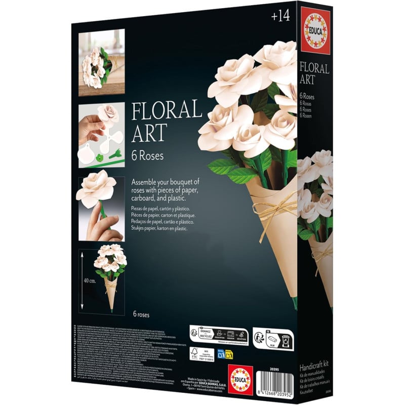 Floral Art 6 Rosas Blancas