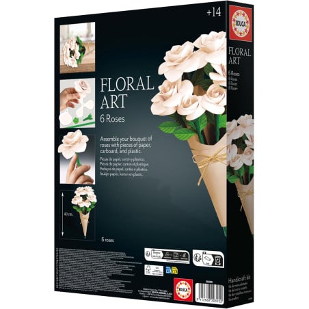 Floral Art 6 Rosas Blancas