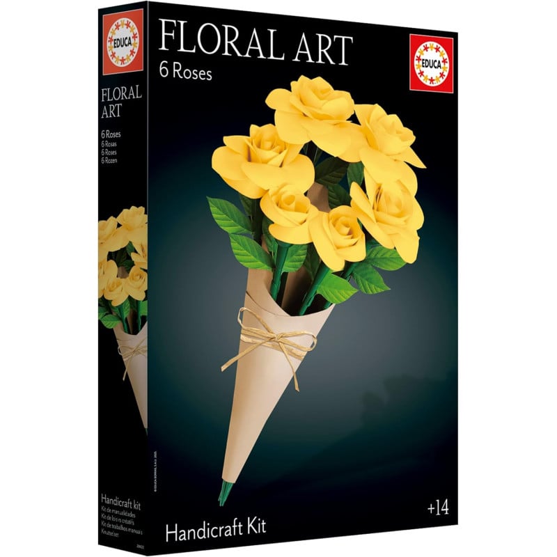Floral Art 6 Rosas Amarillas Educa