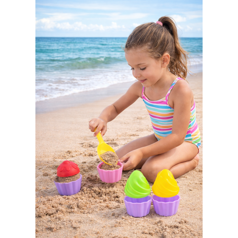 Set Playa Cupcakes 9 Piezas