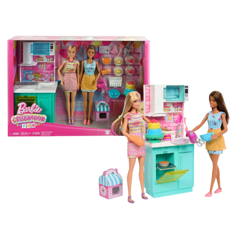 Barbie Horneando Pastel De Cumpleaños De Mattel