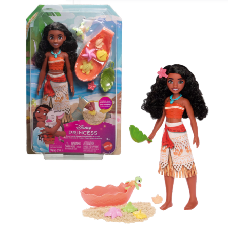 Vaiana Con Animalitos Marinos De Mattel