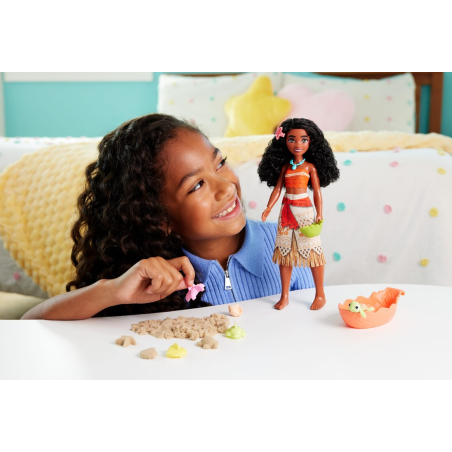 Vaiana Con Animalitos Marinos