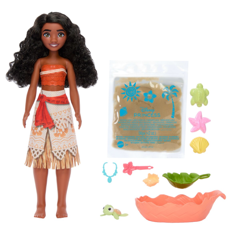 Vaiana Con Animalitos Marinos