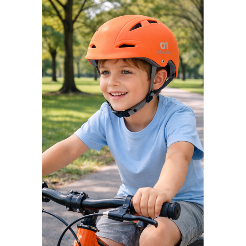 Qplay Casco Manbo Naranja Talla M