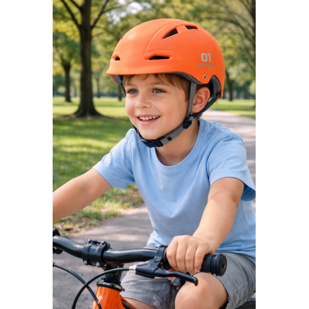 Qplay Casco Manbo Naranja Talla M