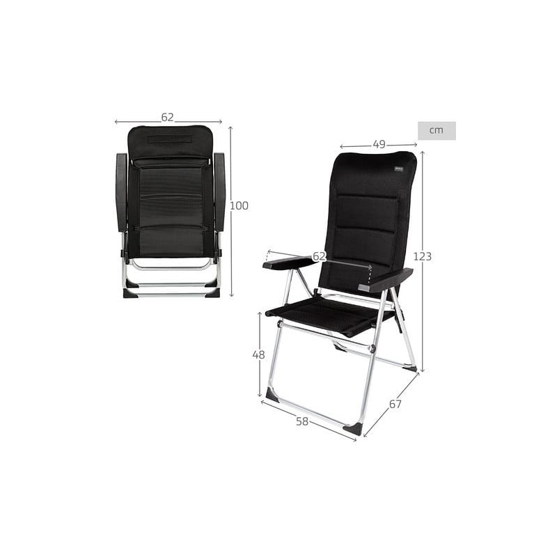 Silla Plegable con Acolchado Multiposición