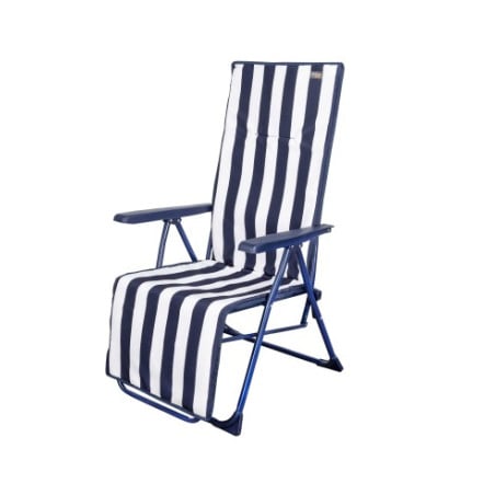Tumbona Reclinable Rayas Azul y Blanca