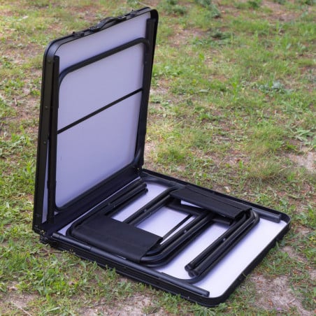 Mesa Plegable Aluminio Bambú 120x60CM