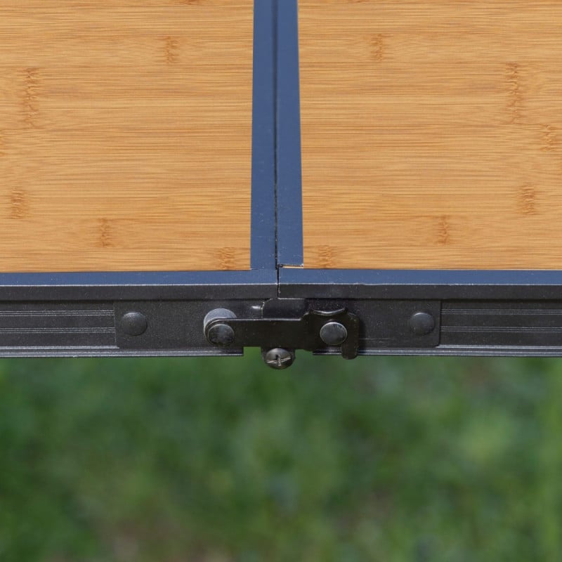 Mesa Plegable Aluminio Bambú 120x60CM