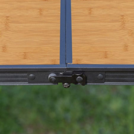 Mesa Plegable Aluminio Bambú 120x60CM