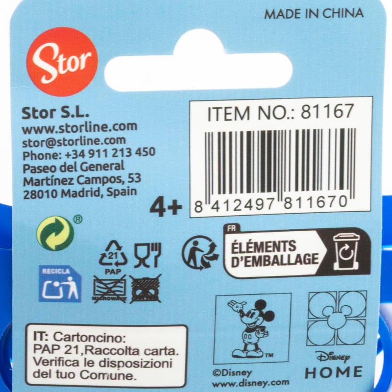 Set 4 Bolsas Con Cierre Zip Mickey Mouse