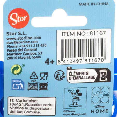 Set 4 Bolsas Con Cierre Zip Mickey Mouse