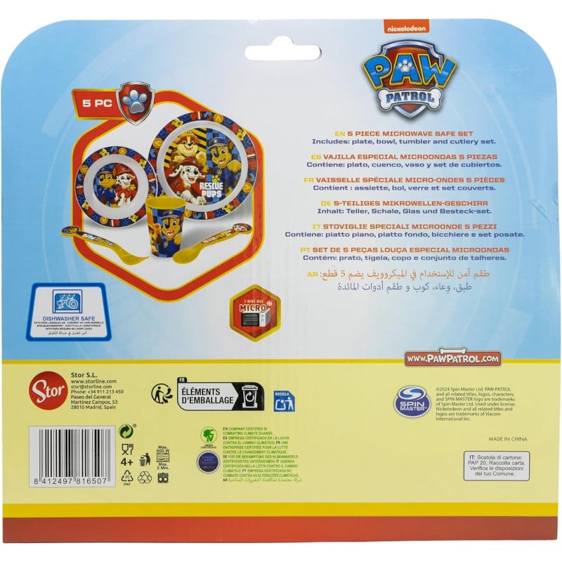 Set Micro Kids 5 Piezas Paw Patrol