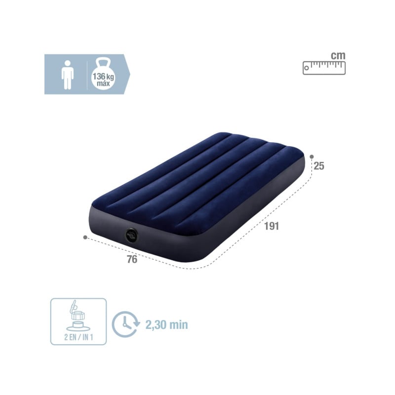 Colchón Hinchable Individual Classic Downy INTEX