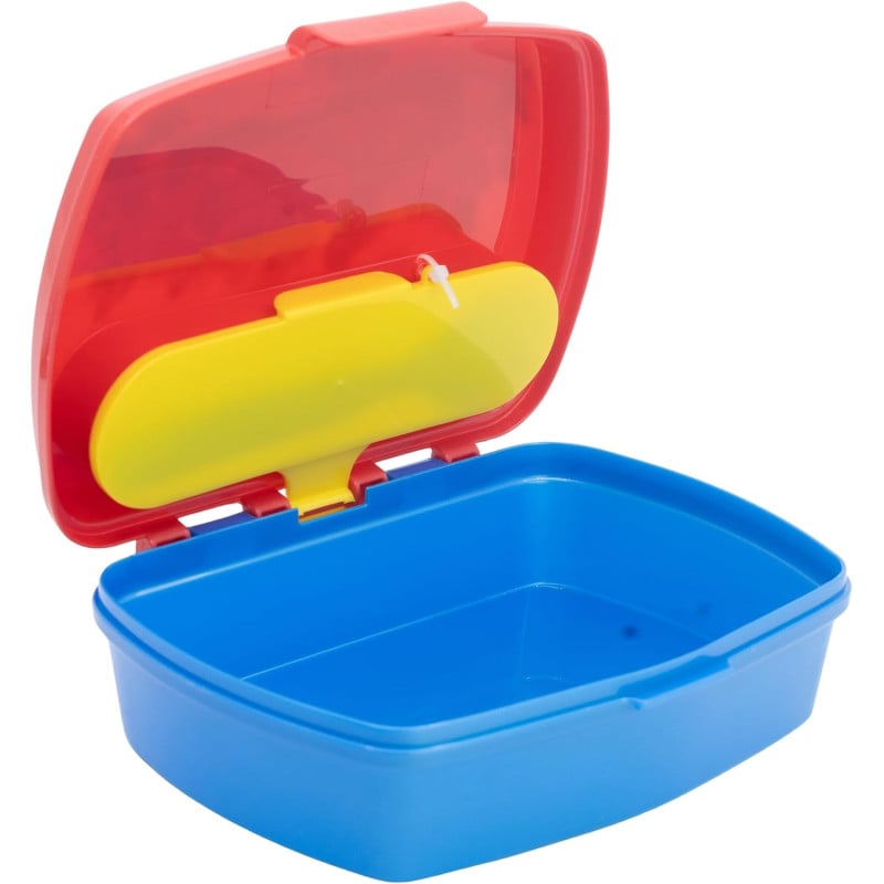 Sandwichera Rectangular Con Cubiertos Spiderman