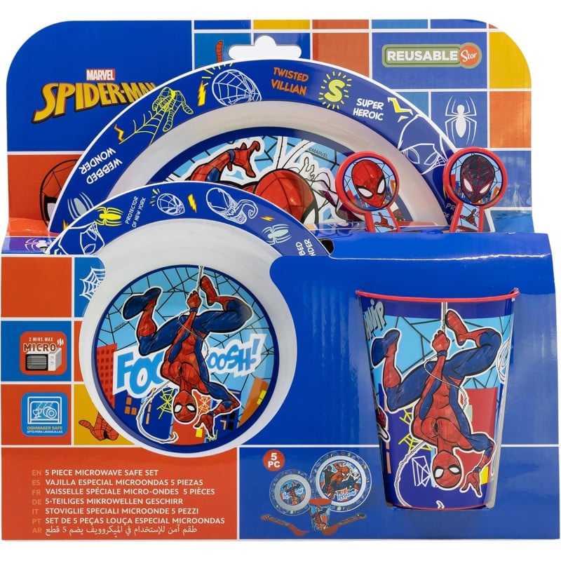 Set Micro Kids 5 Piezas Spiderman