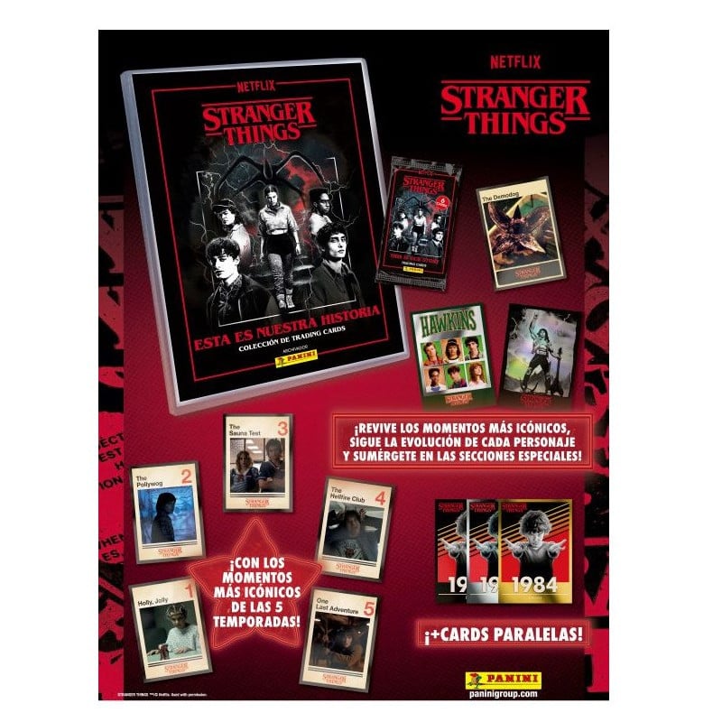 Panini Strangers Things Sobre Con 6 Cartas